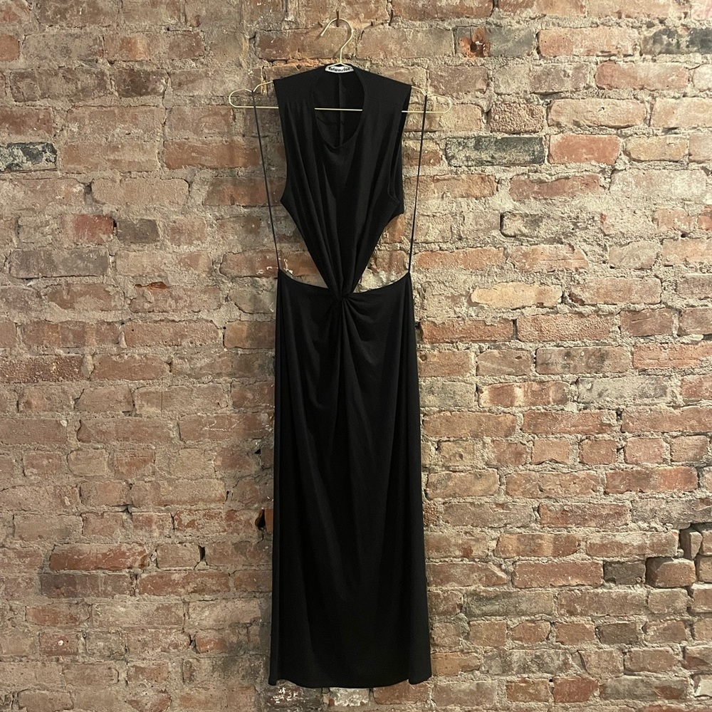 Reformation cut out knit midi dress
